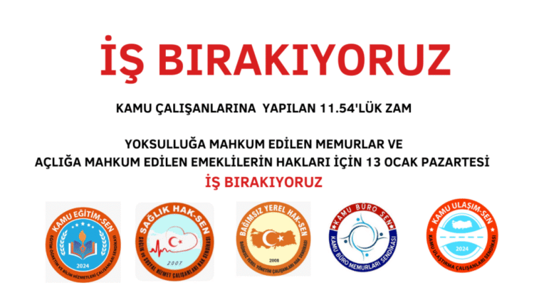 Enflasyon Karşısında Yetersiz Kalan Memur Maaş Zamlarına Karşı İş Bırakıyoruz!