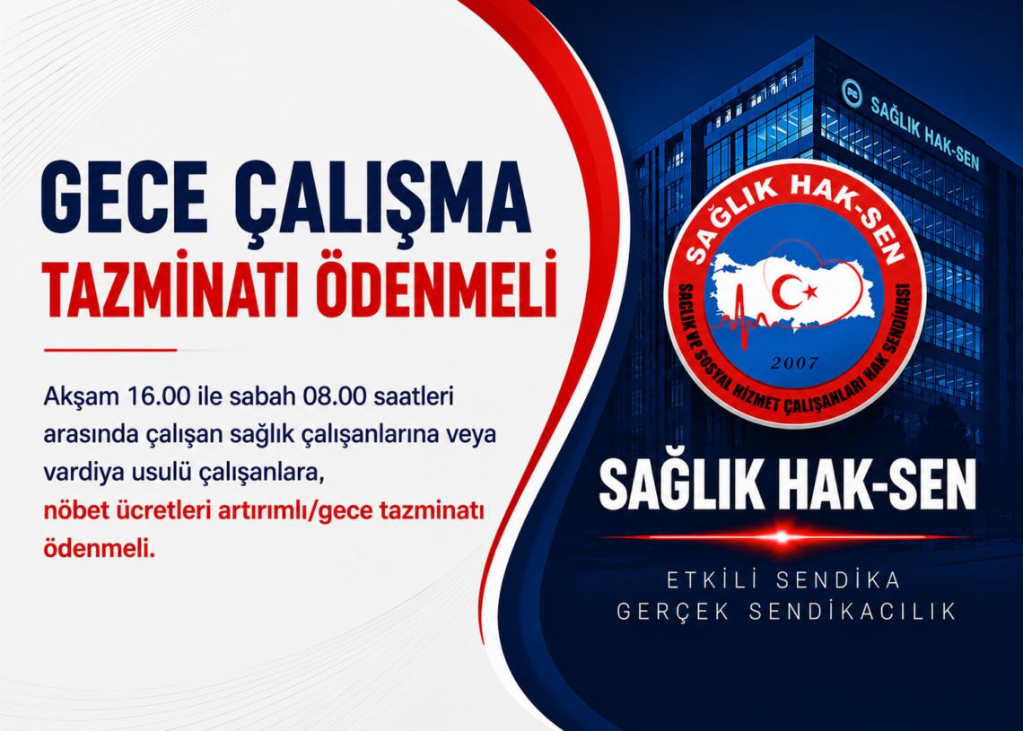 Gece Çalışma Tazminatı Ödenmeli