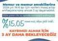 Memur ve emeklilerine 6 ay İçin verilen maaş artışı enflasyona karşı ancak 3 ay dayanabildi.
